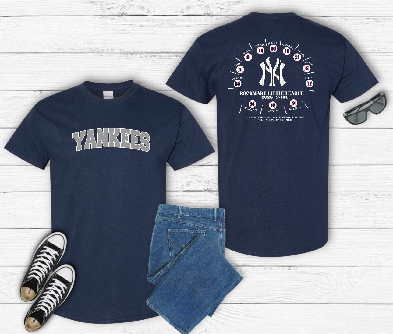 Rockmart Yankees Tee or Sweatshirt DEADLINE March 7th for first game