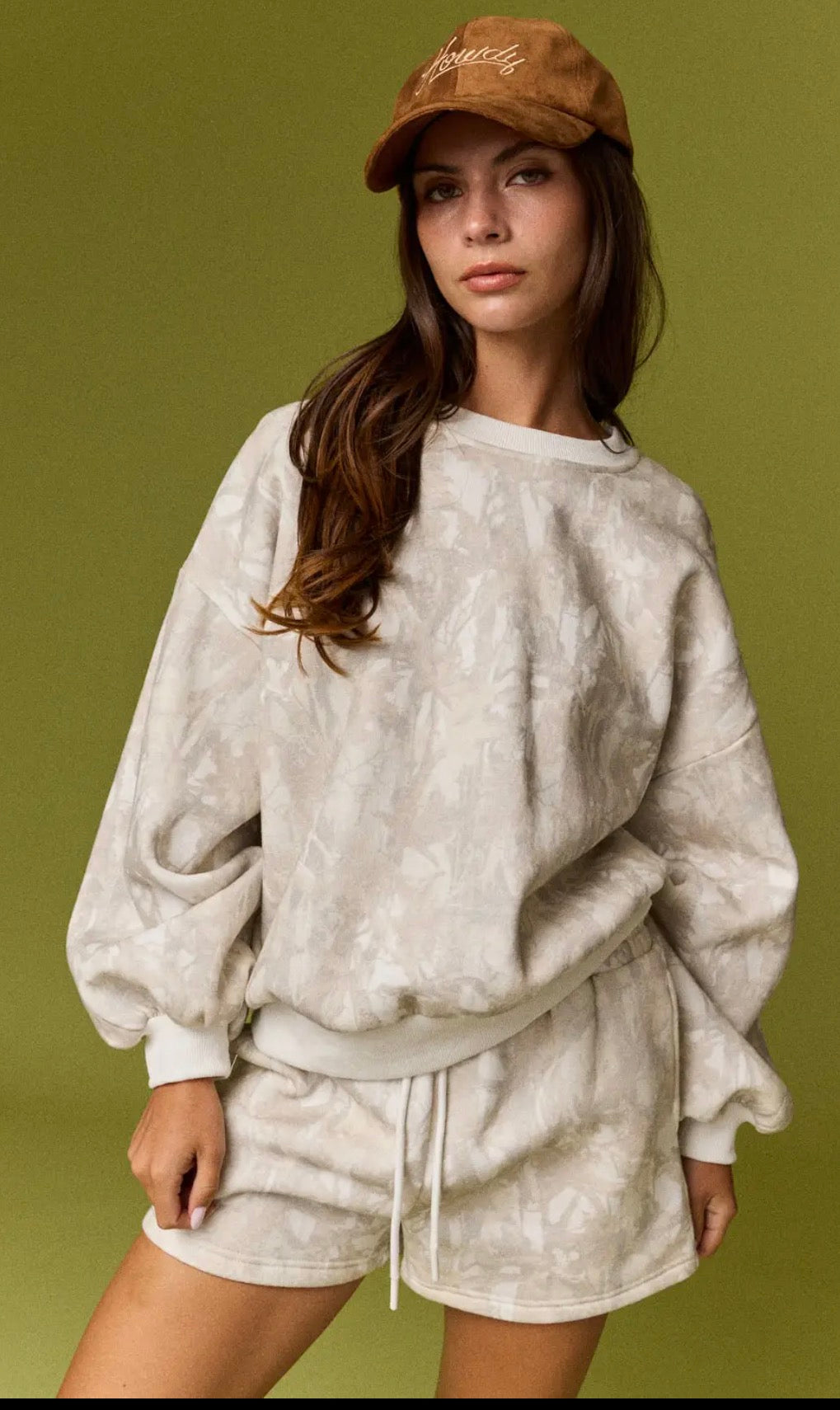 Woodland Camo Crewneck and Short Set-SOFT!