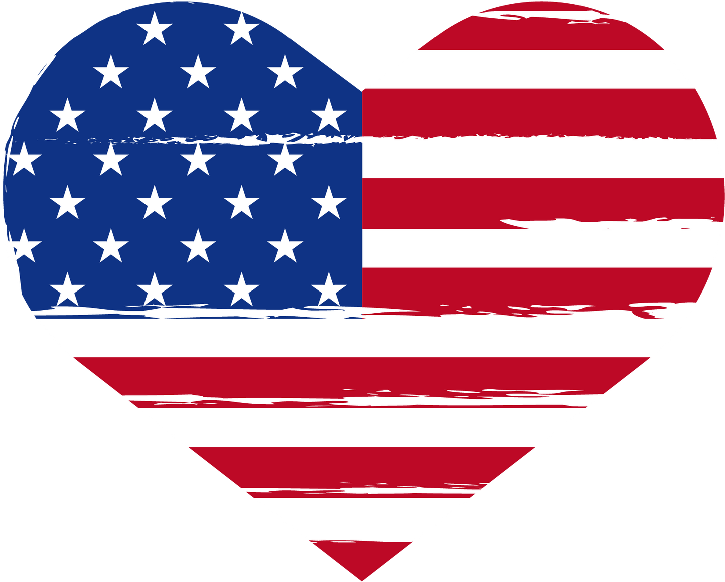 American Flag Heart Design Transfer