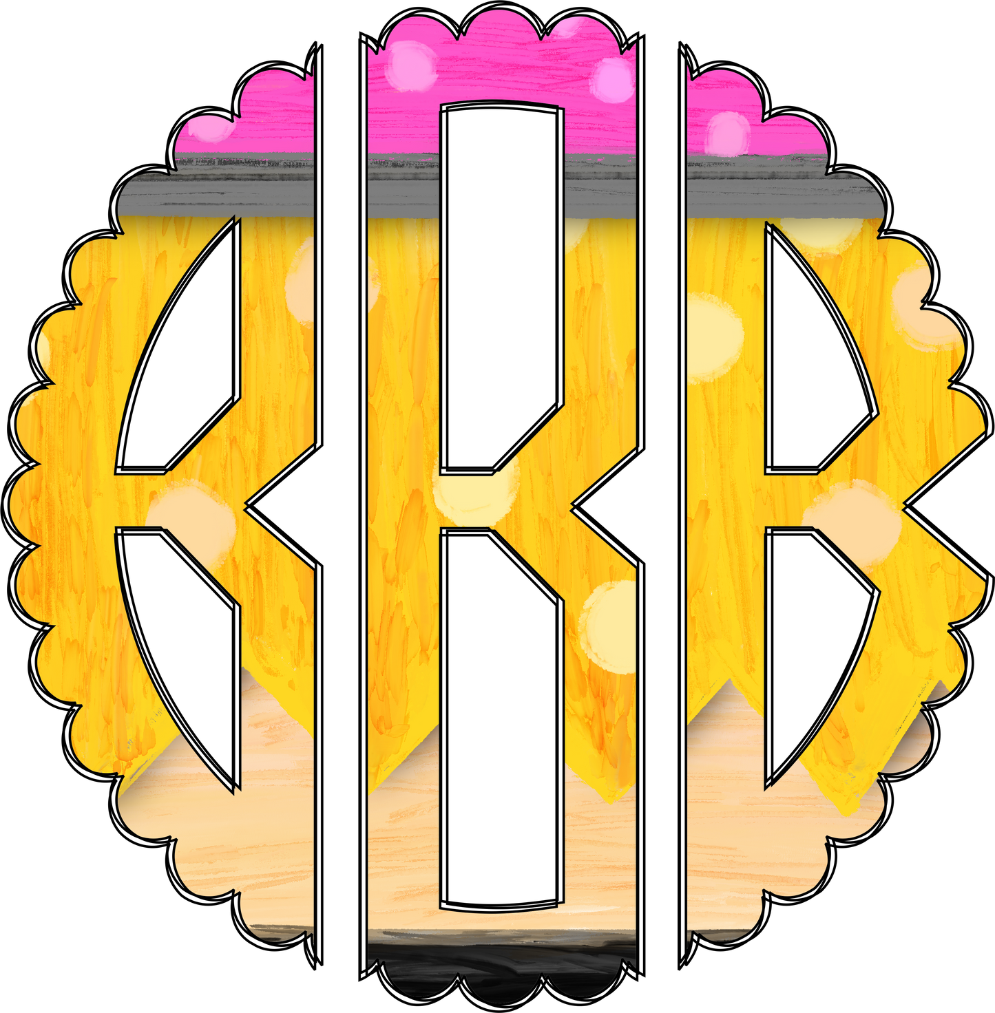 Pencil Monogram Design Transfer