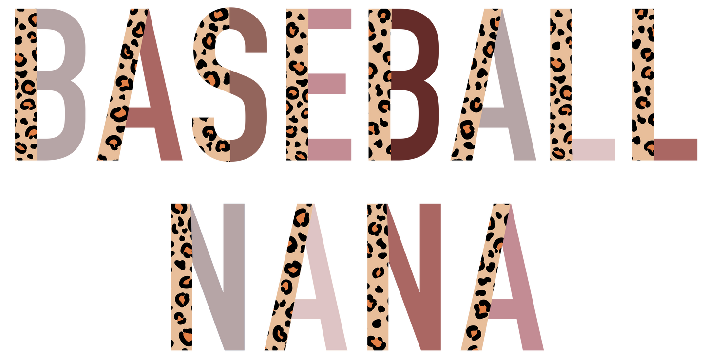 Baseball Nana Boho Design Transfer