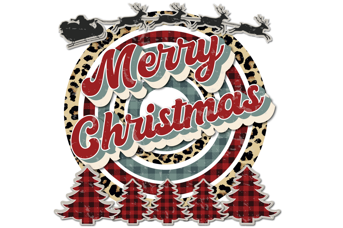 Merry Christmas Sleight Ride Design Transfer