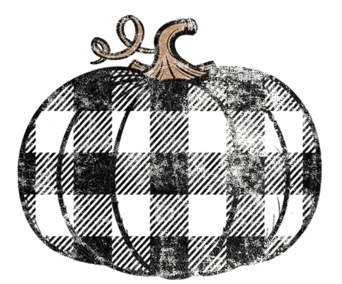 Buffalo Plaid Pumpkin Design Transfer