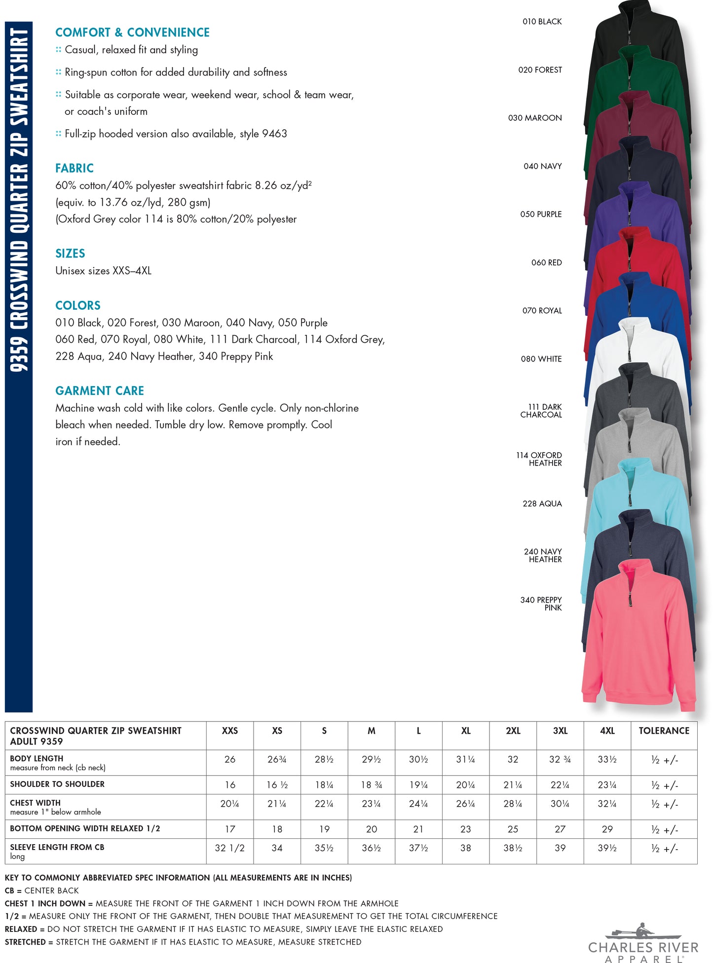 Charles River Solid Crosswind Sweatshirt