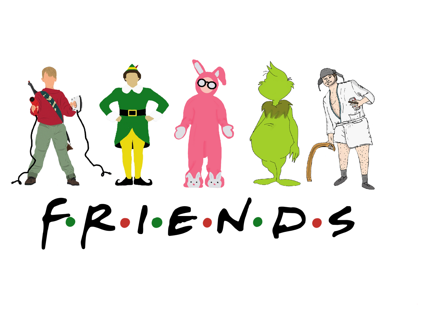 Christmas FriendsDesign Transfer