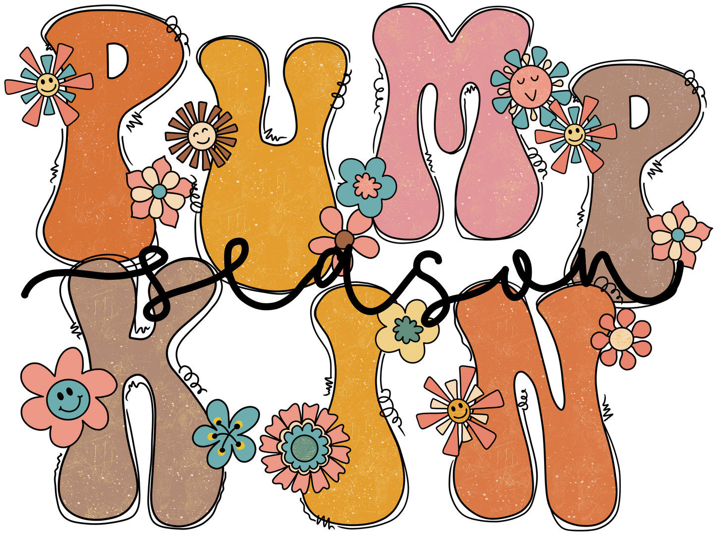 Groovy Pumpkin Design Transfer
