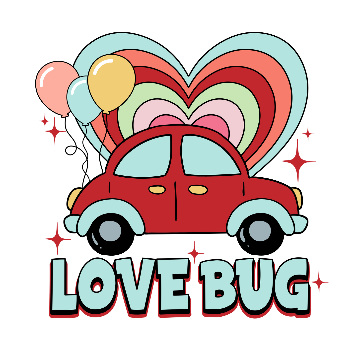 Love Bug Valentine Design Transfer