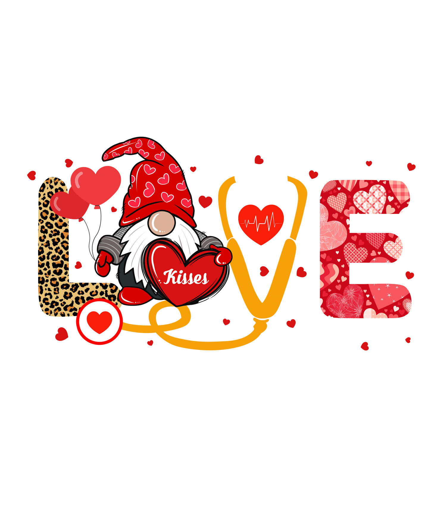 Love Nurse Gnome Design Transfer
