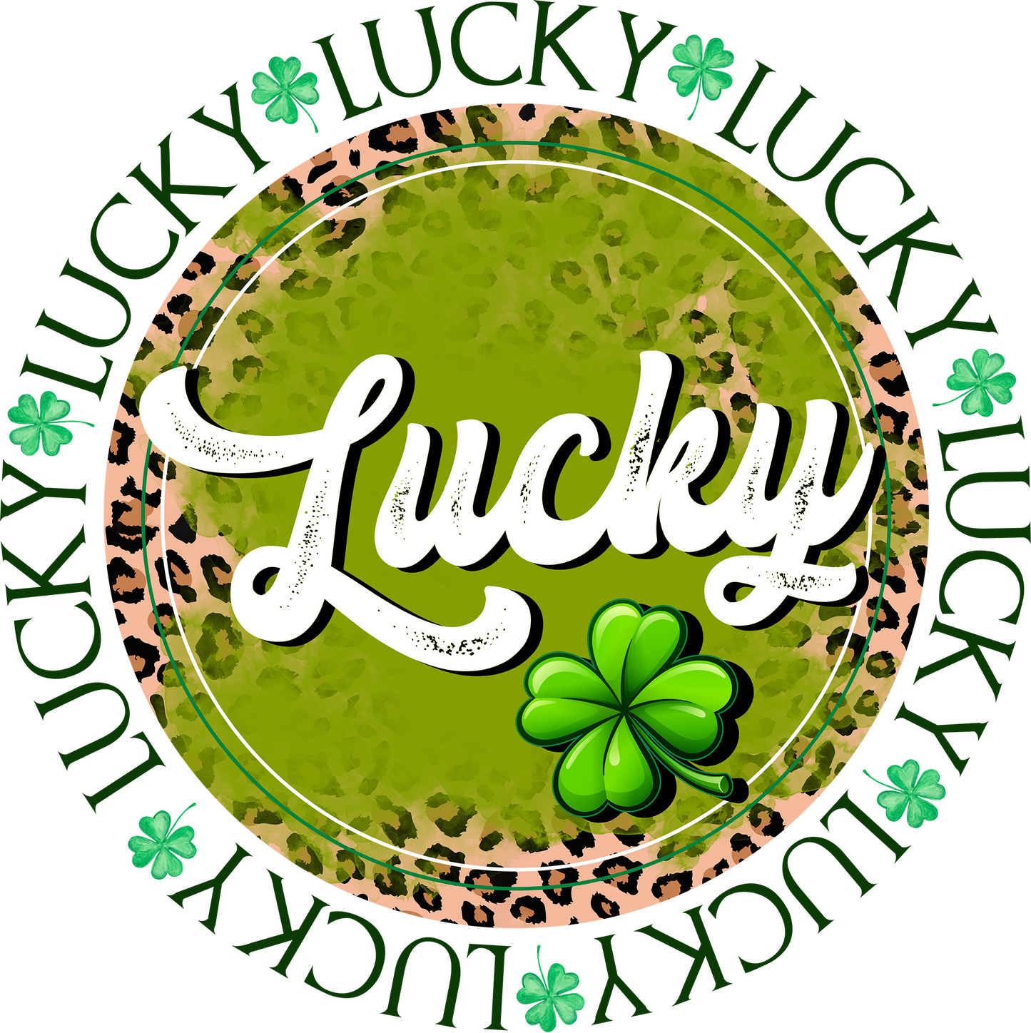 Lucky Leopard Circle Design Transfer