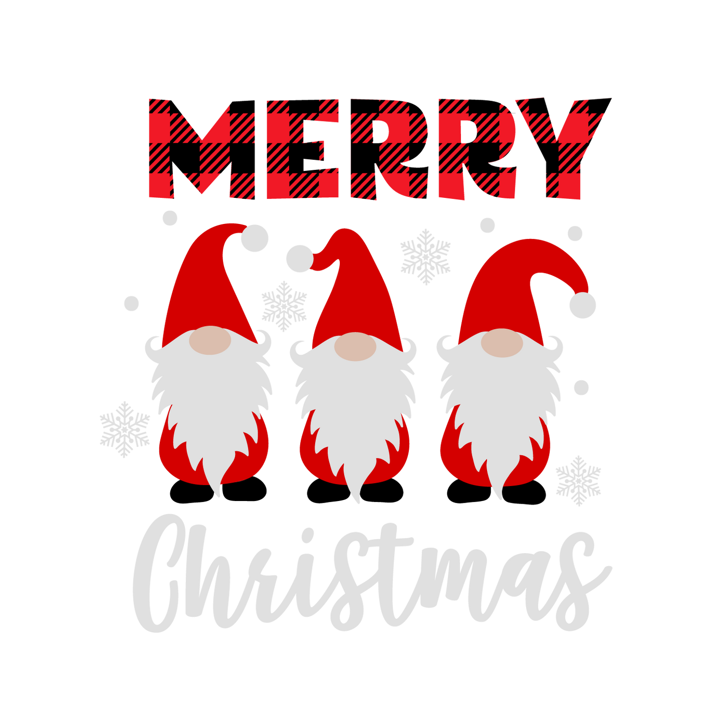 Merry Christmas GnomesDesign Transfer