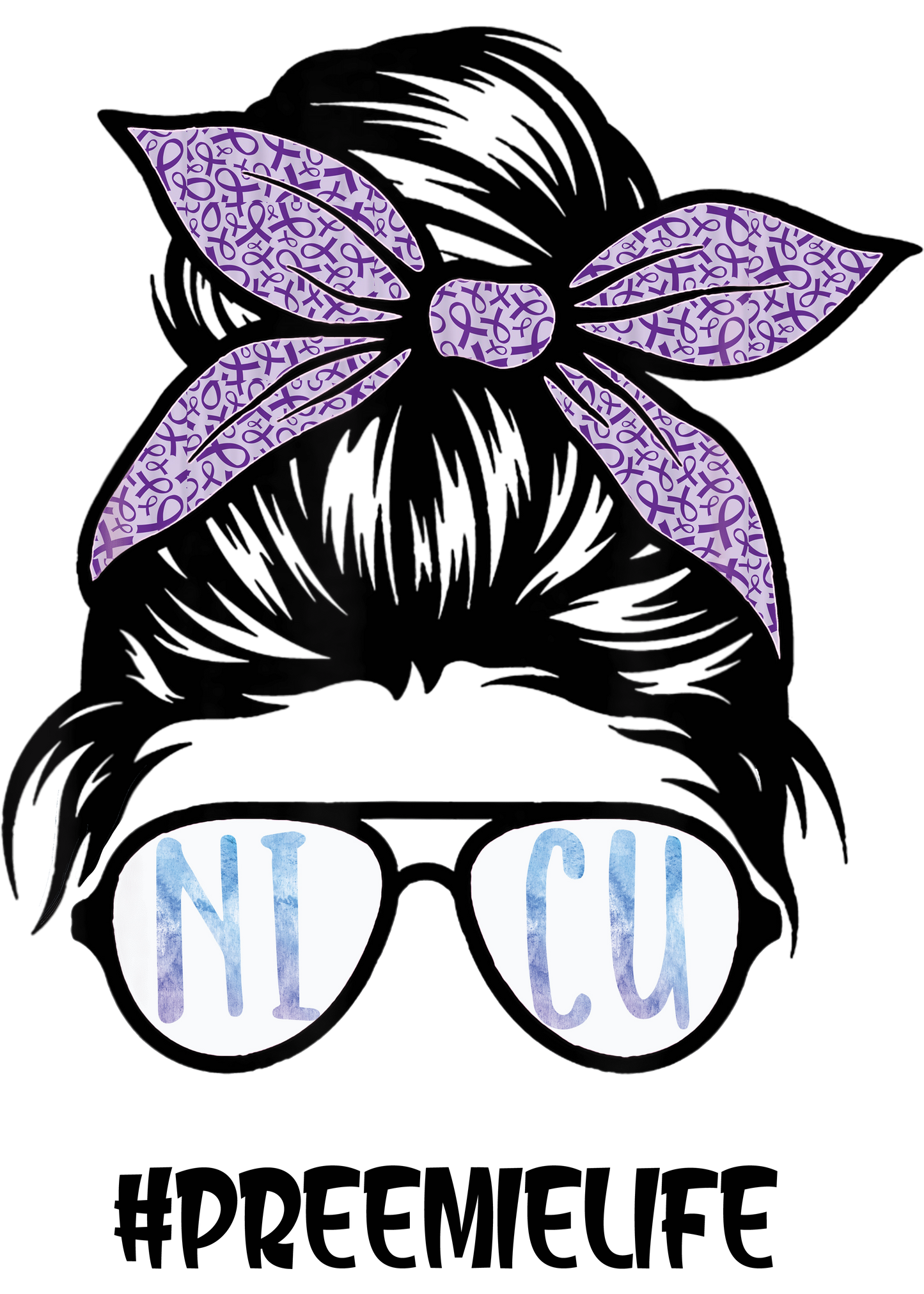 Preemie Life NICU Messy Bun