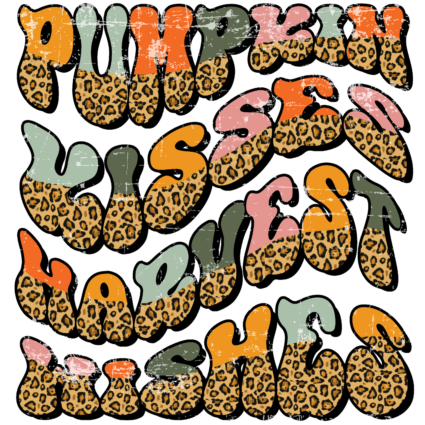 Pumpkin Kisses Harvest Wishes Design Transfer