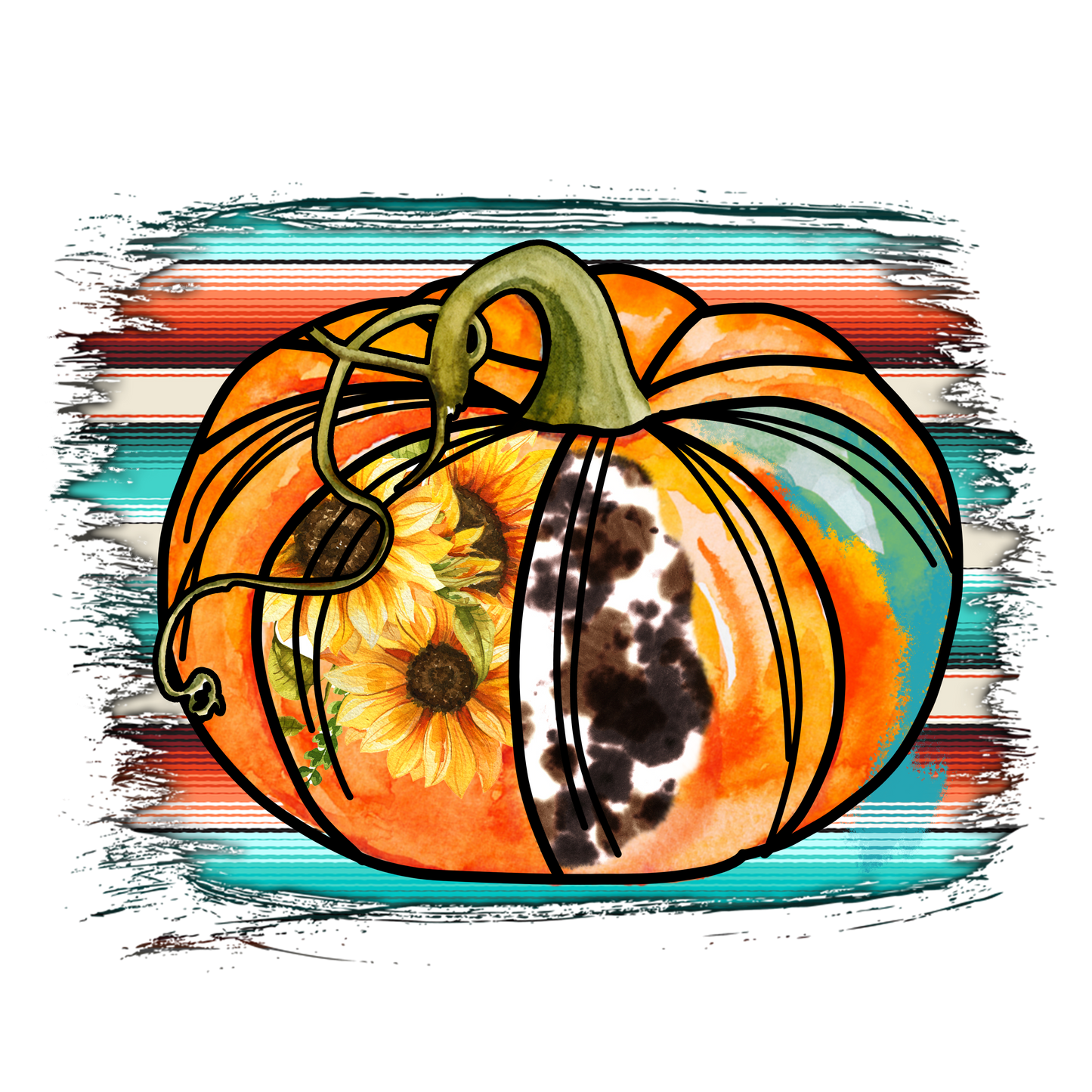 Aztec Pumpkin Design Transfer