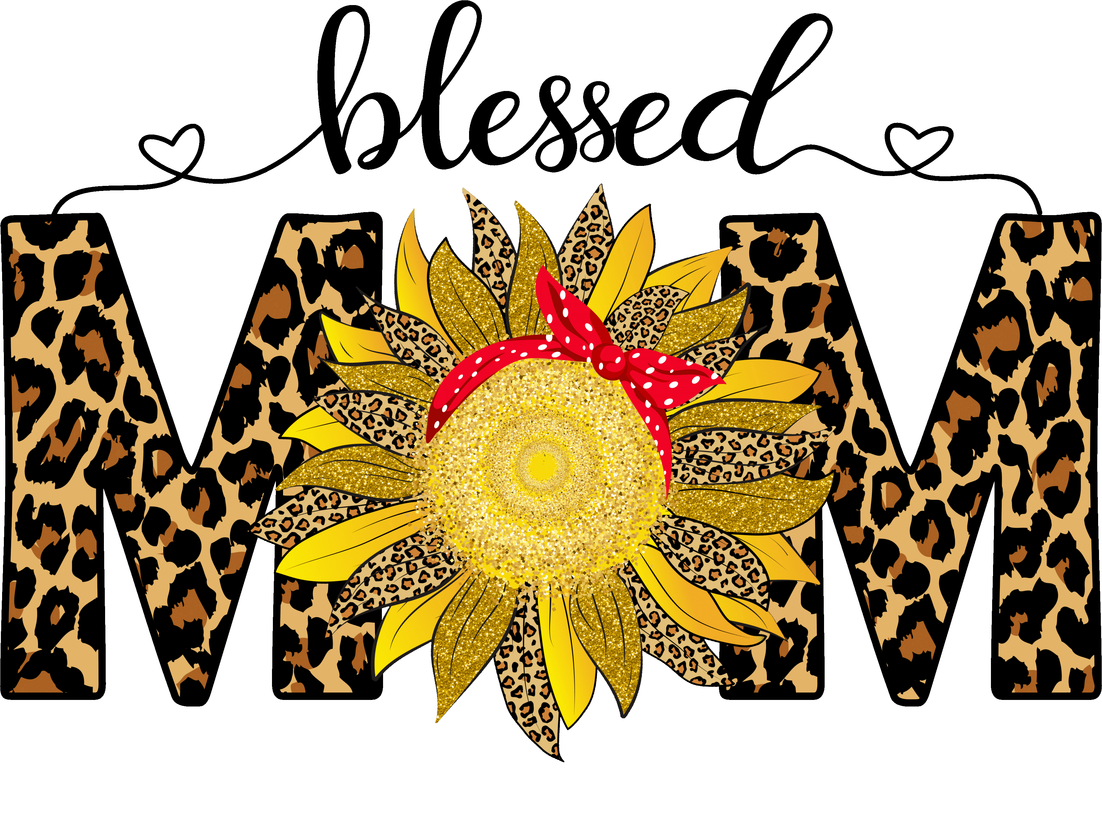 Blessed Mom Sunflower Bandana Design Transfer Southern Dream Ga