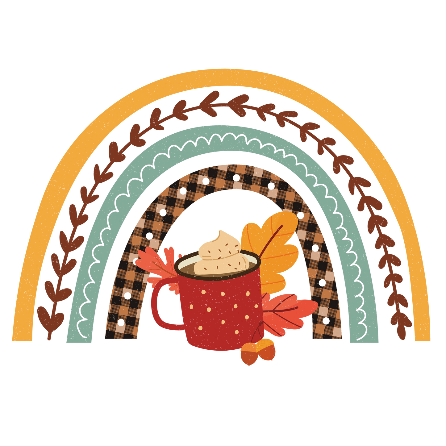 Fall Coco Rainbow Design Transfer