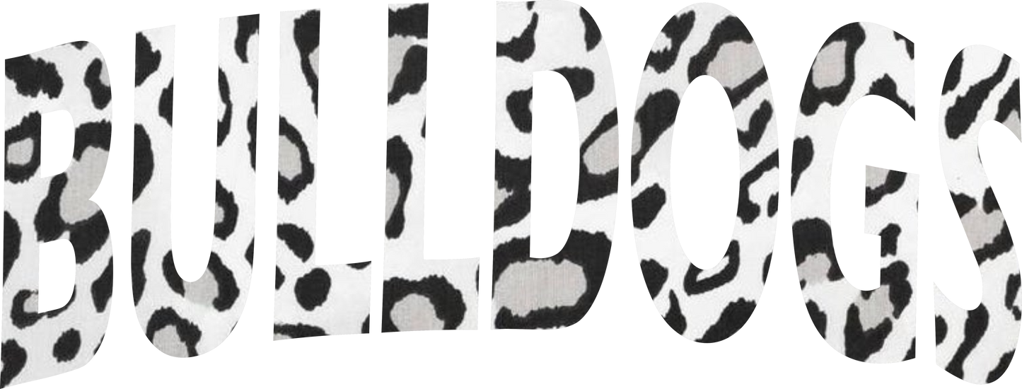 Bulldogs Grey Cheetah Design Transfer