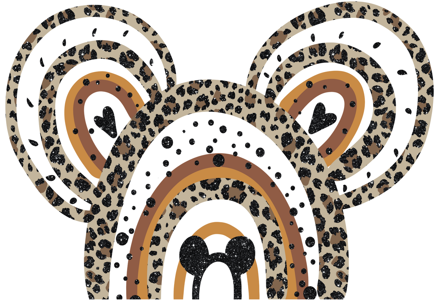 Mickey Cheetah Rainbow Design Transfer
