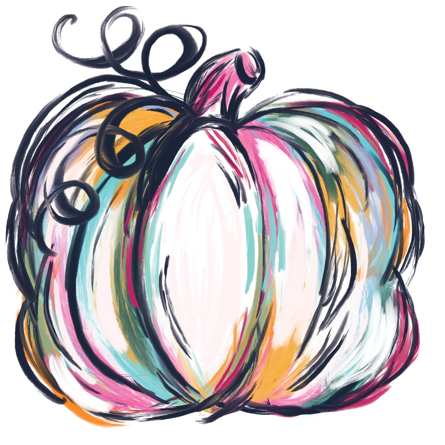Colorful PumpkinDesign Transfer
