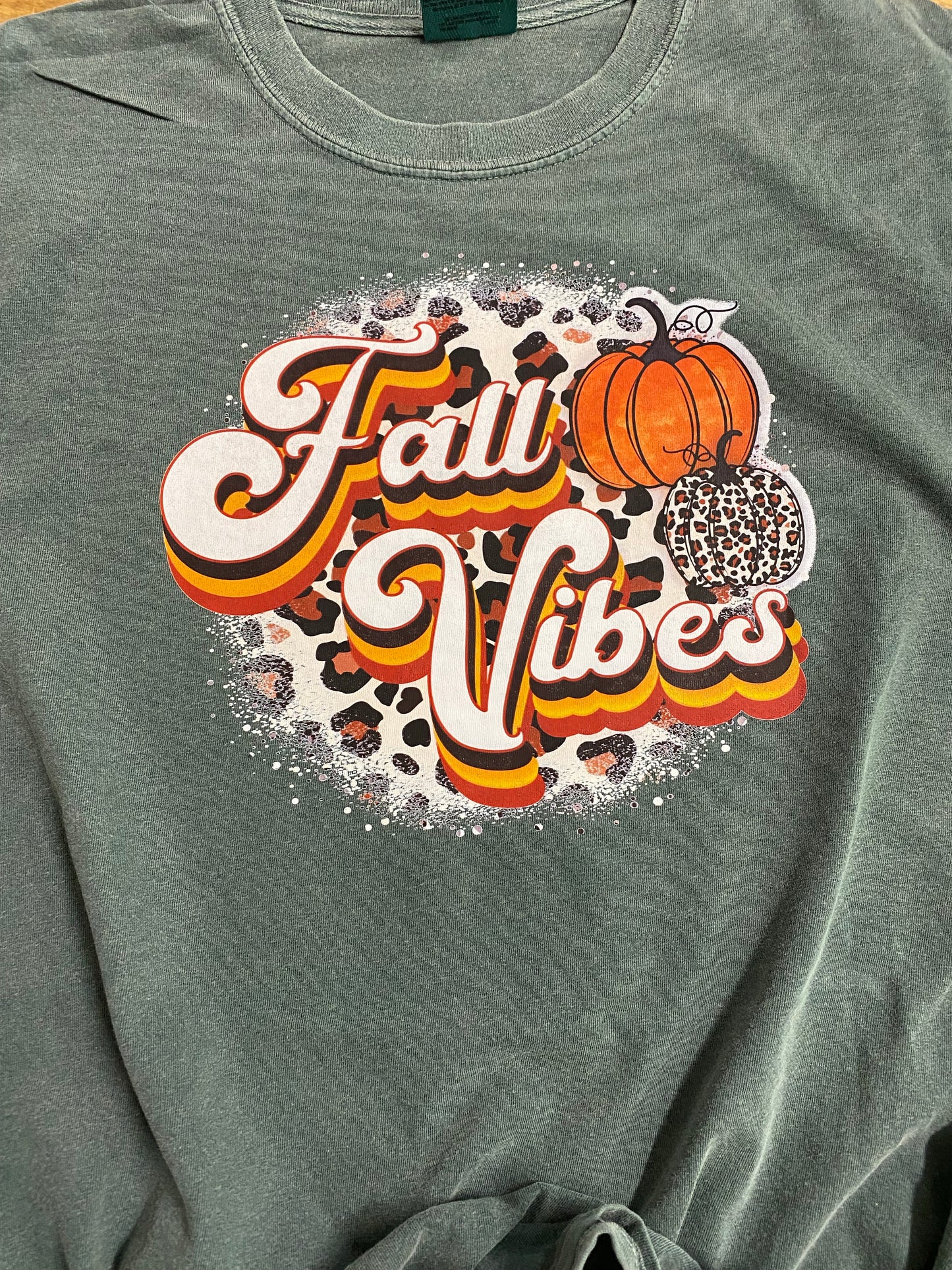 Fall Vibes Pumpkin and cheetah