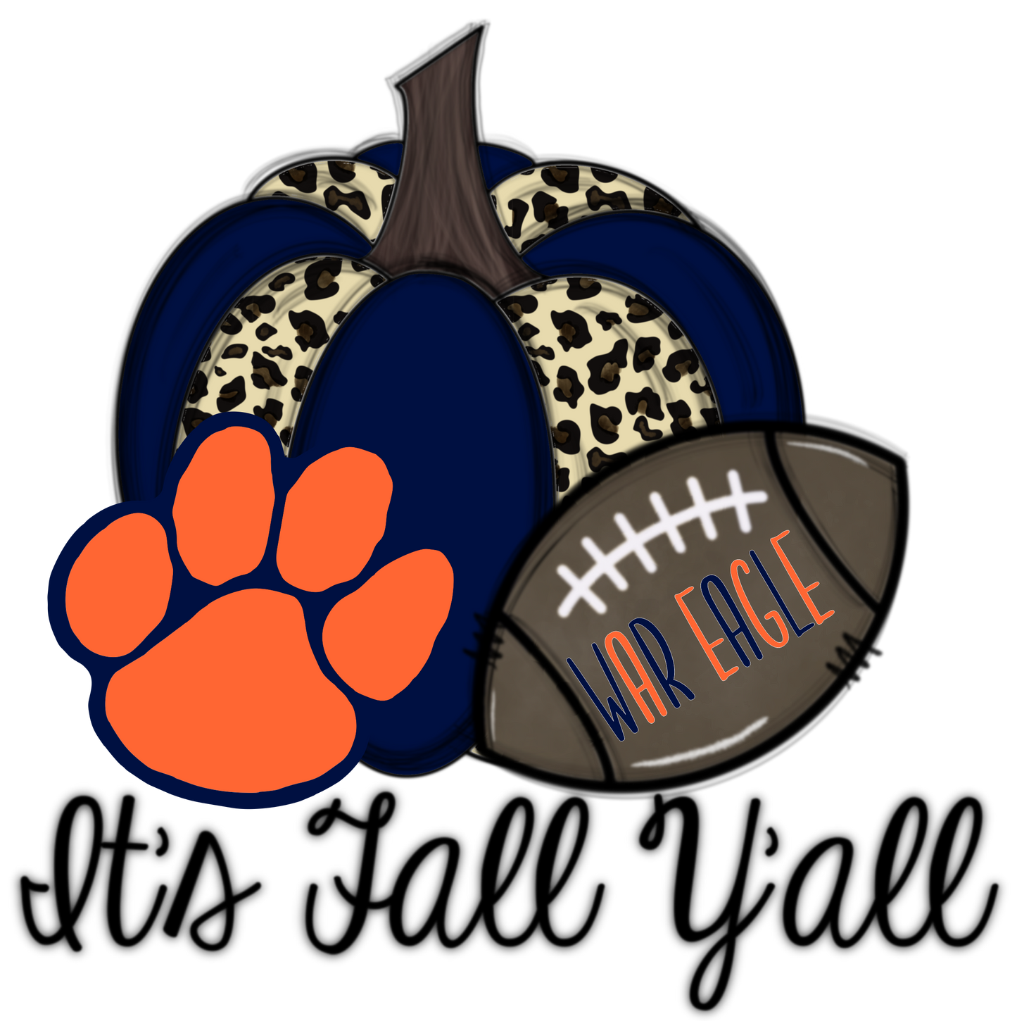 It's Fall Y'All AuburnDesign Transfer