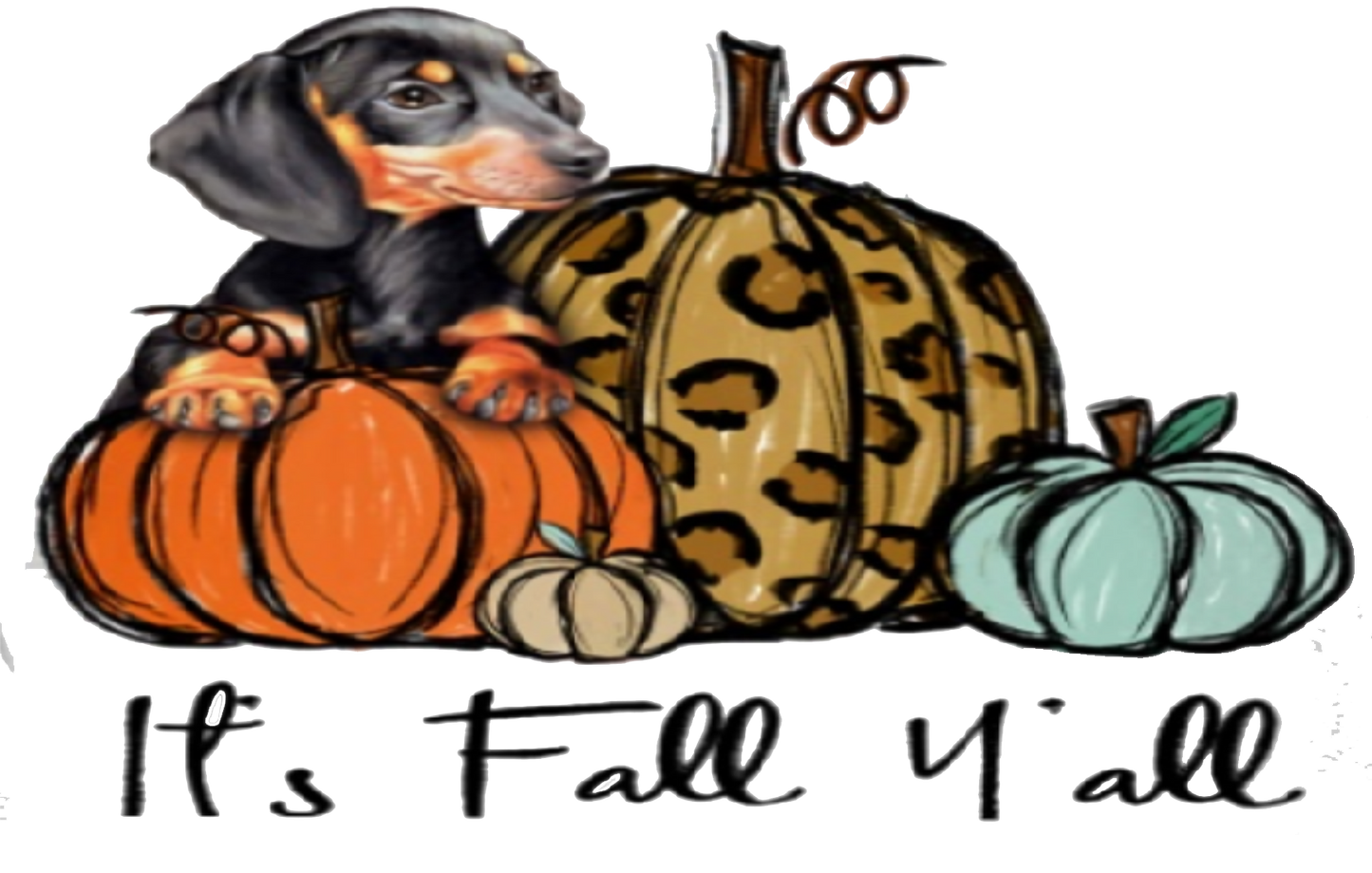 It's Fall Y'All DachshundDesign Transfer