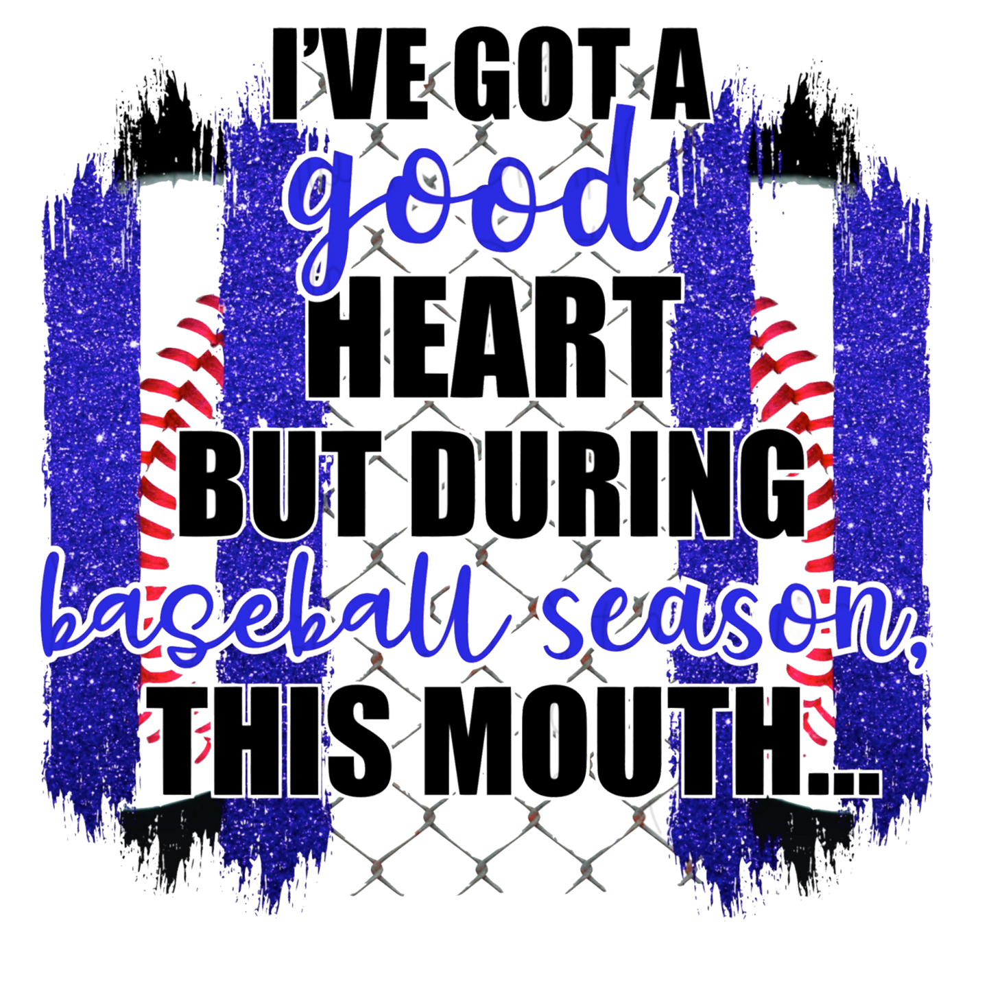 Good Heart Baseball Design Transfer