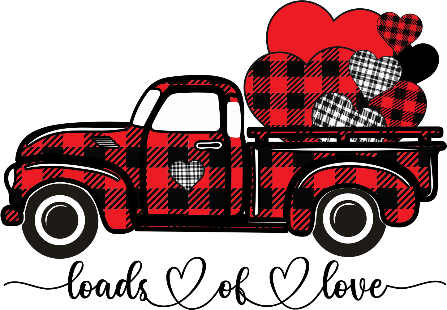 Loads of Love Plaid Design Transfer