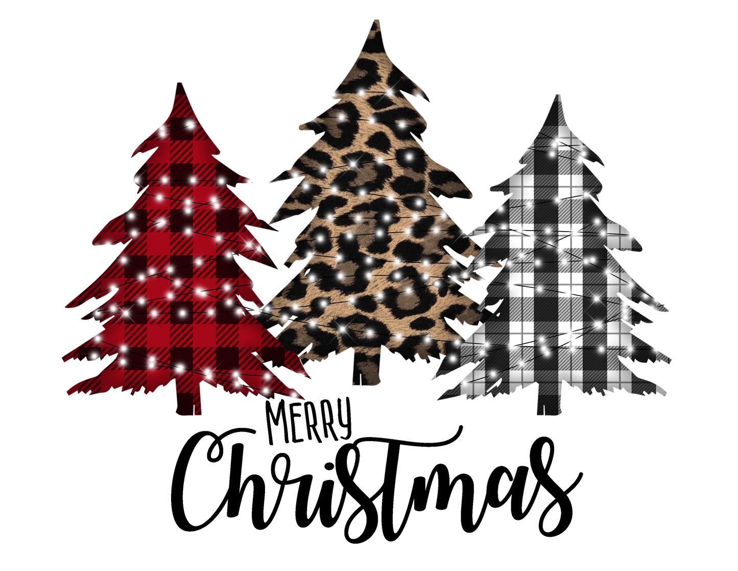 Merry Christmas TreesDesign Transfer