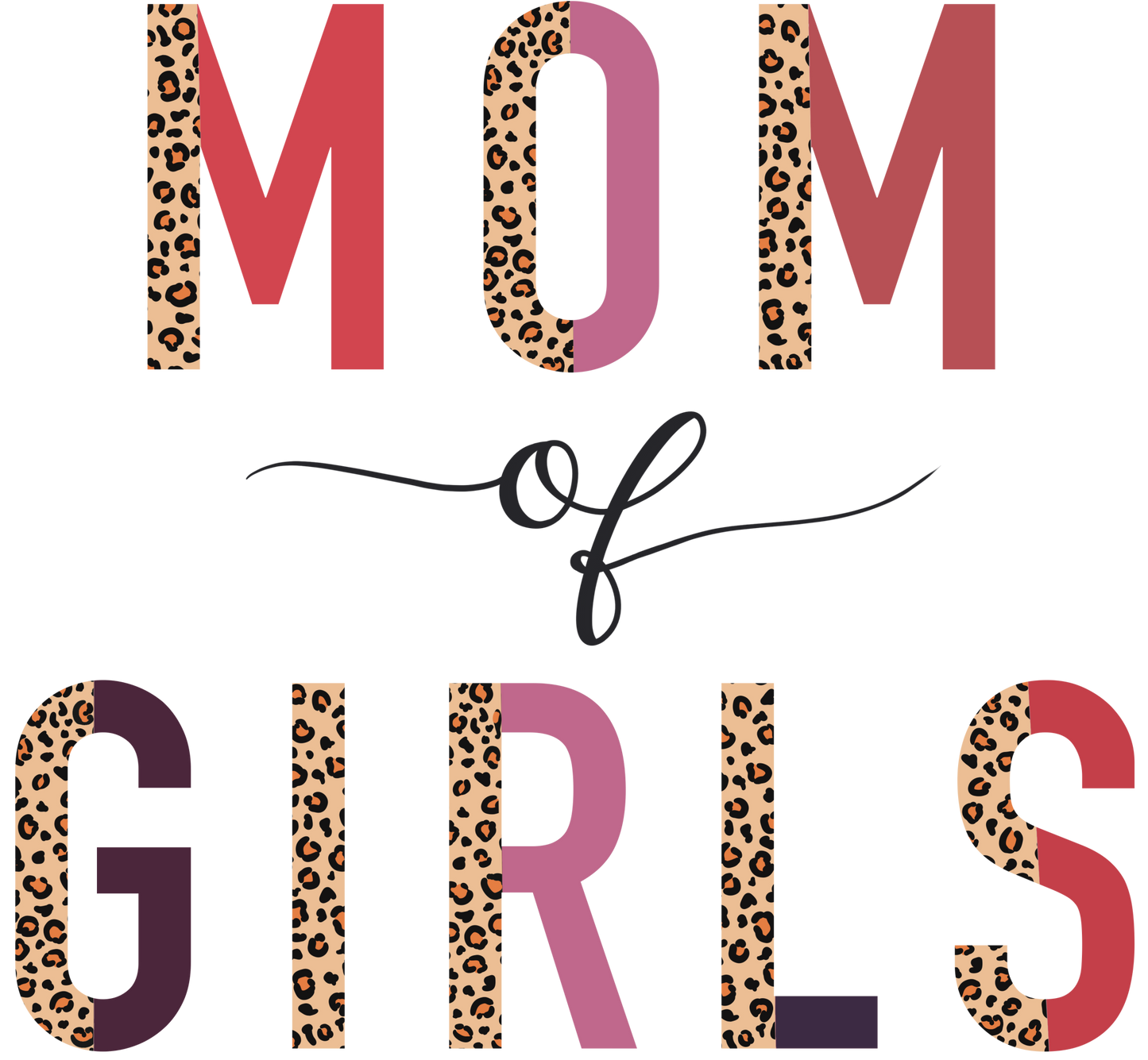 Mom of Girls Boho Design Transfer