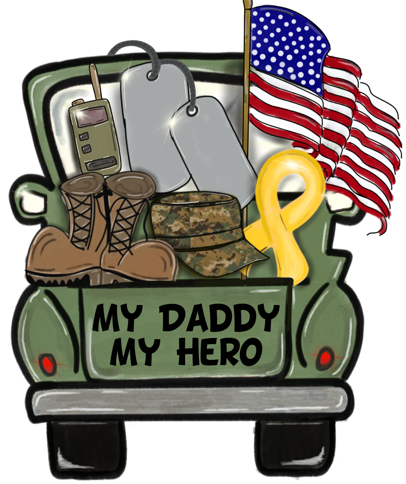 My Daddy My Hero Design Transfer