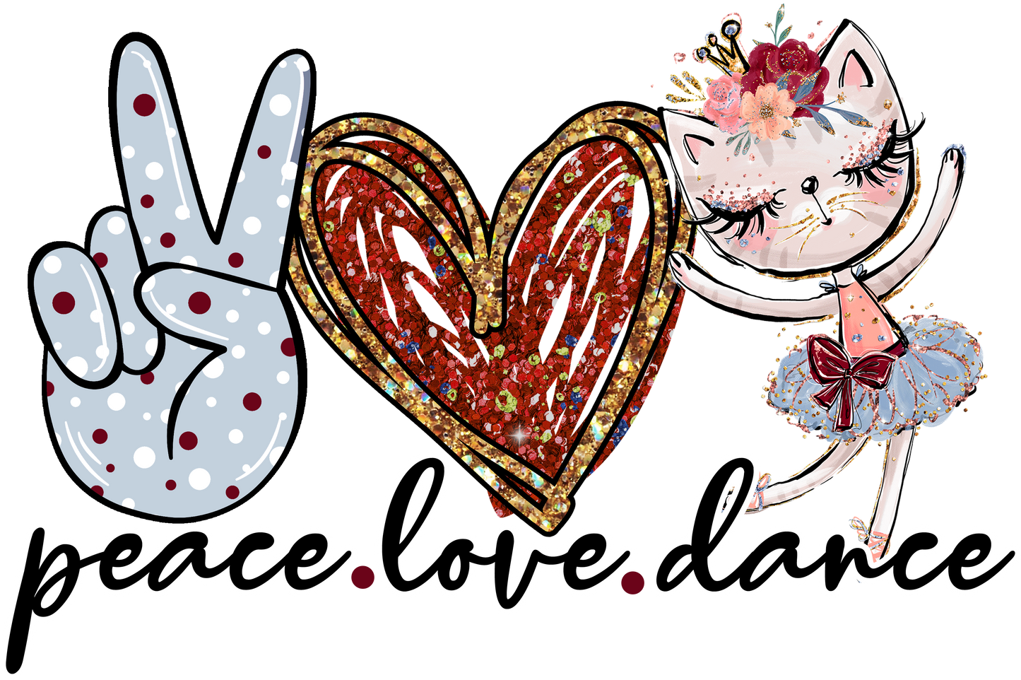 Peace, Love DanceDesign Transfer