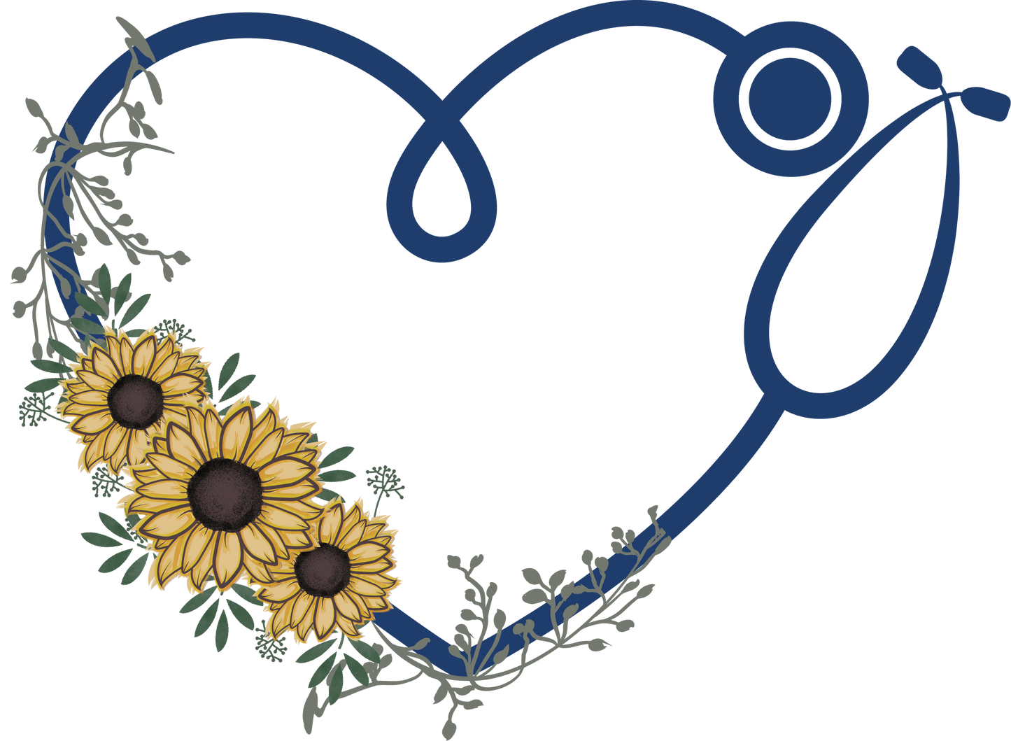 Sunflower Stethoscope Design Transfer
