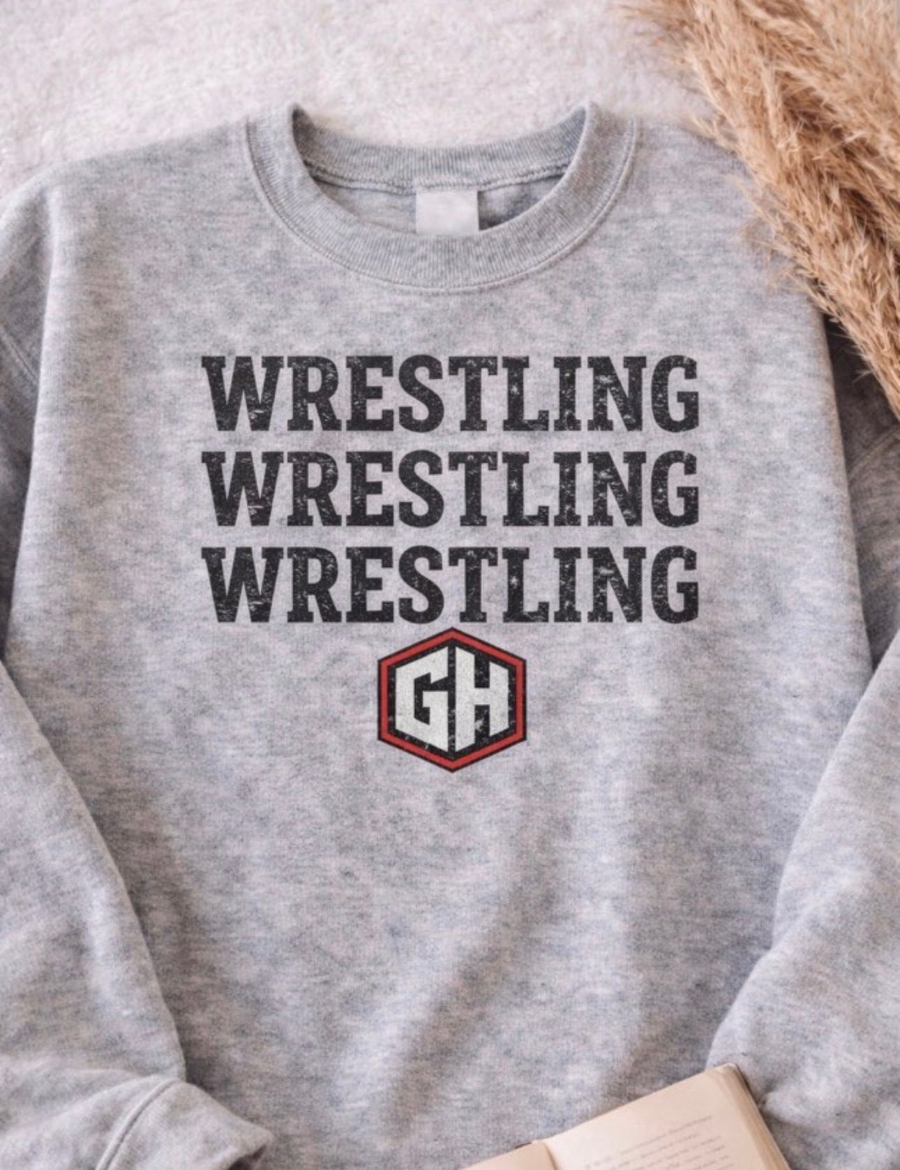 GAMEHOUSE WRESTLE WRESTLE WRESTLE on Smoke Color Blast Sweatshirt
