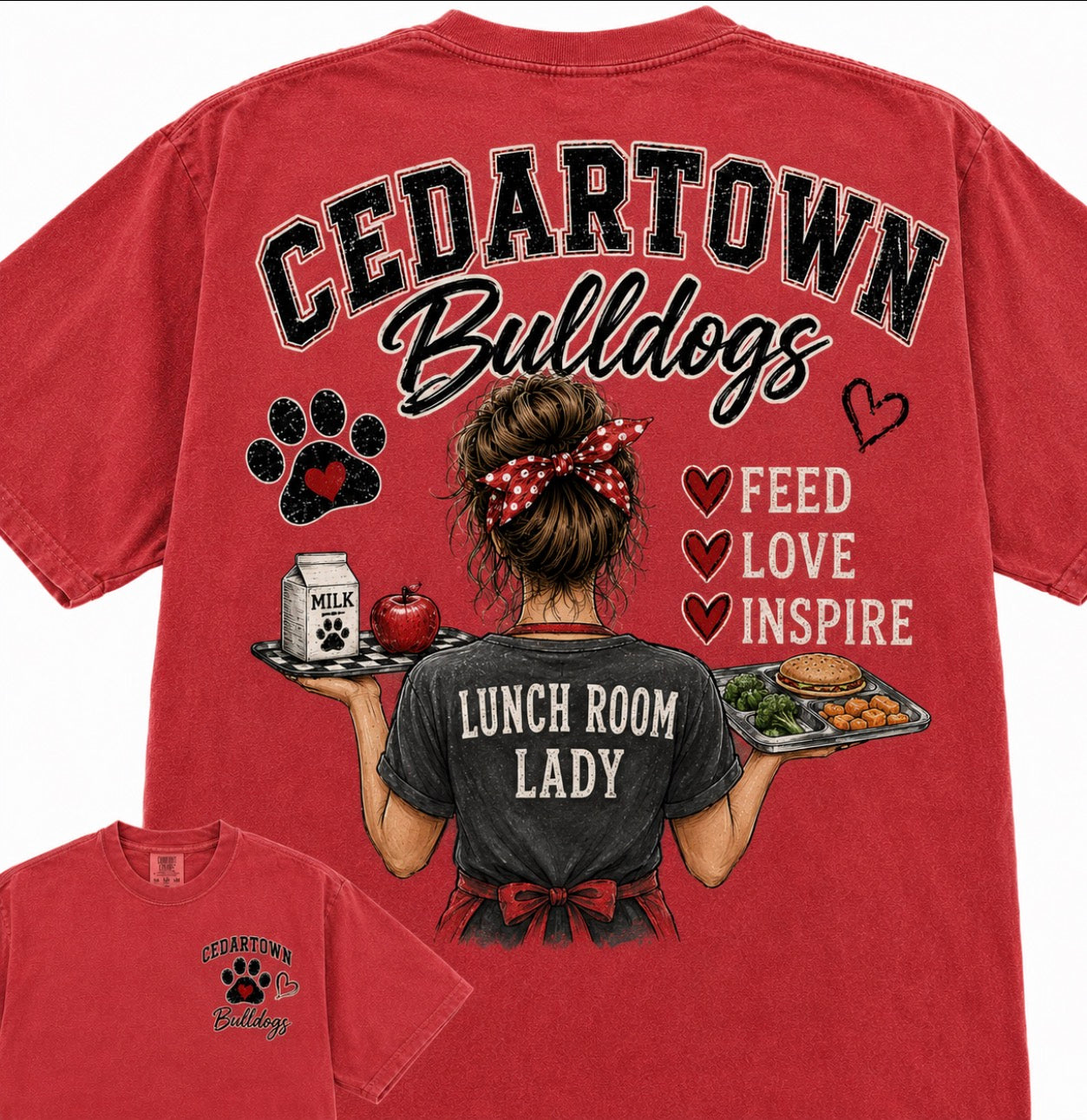 Staff shirts- put school/county in notes
