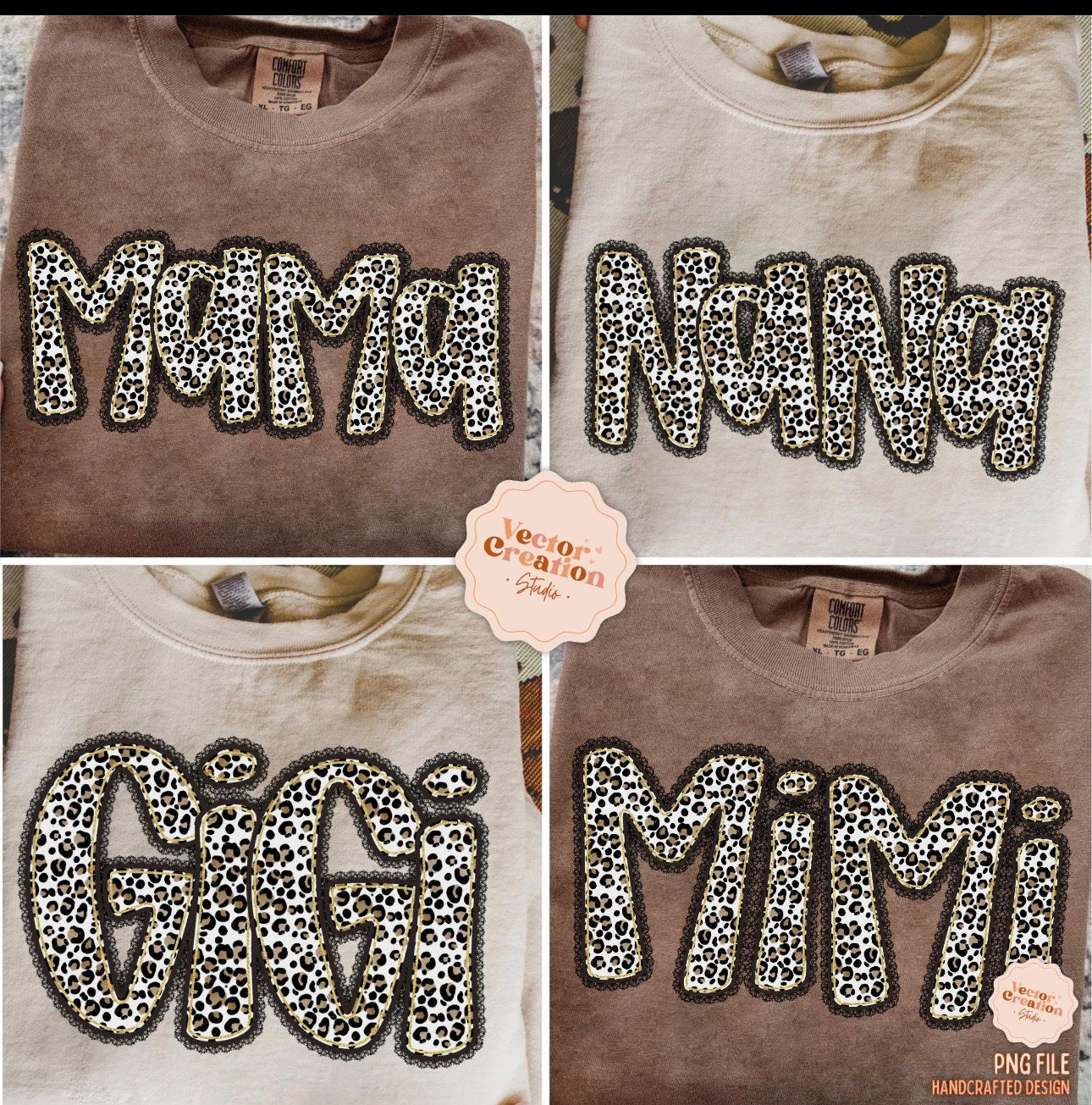 Leopard Name on Comfort Color Tee SPECIAL