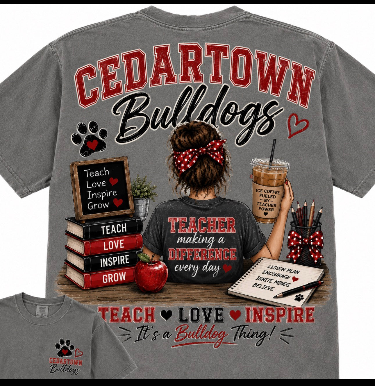 Staff shirts- put school/county in notes