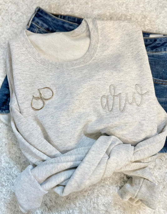 Simple Embroidery Sweatshirt ADULT