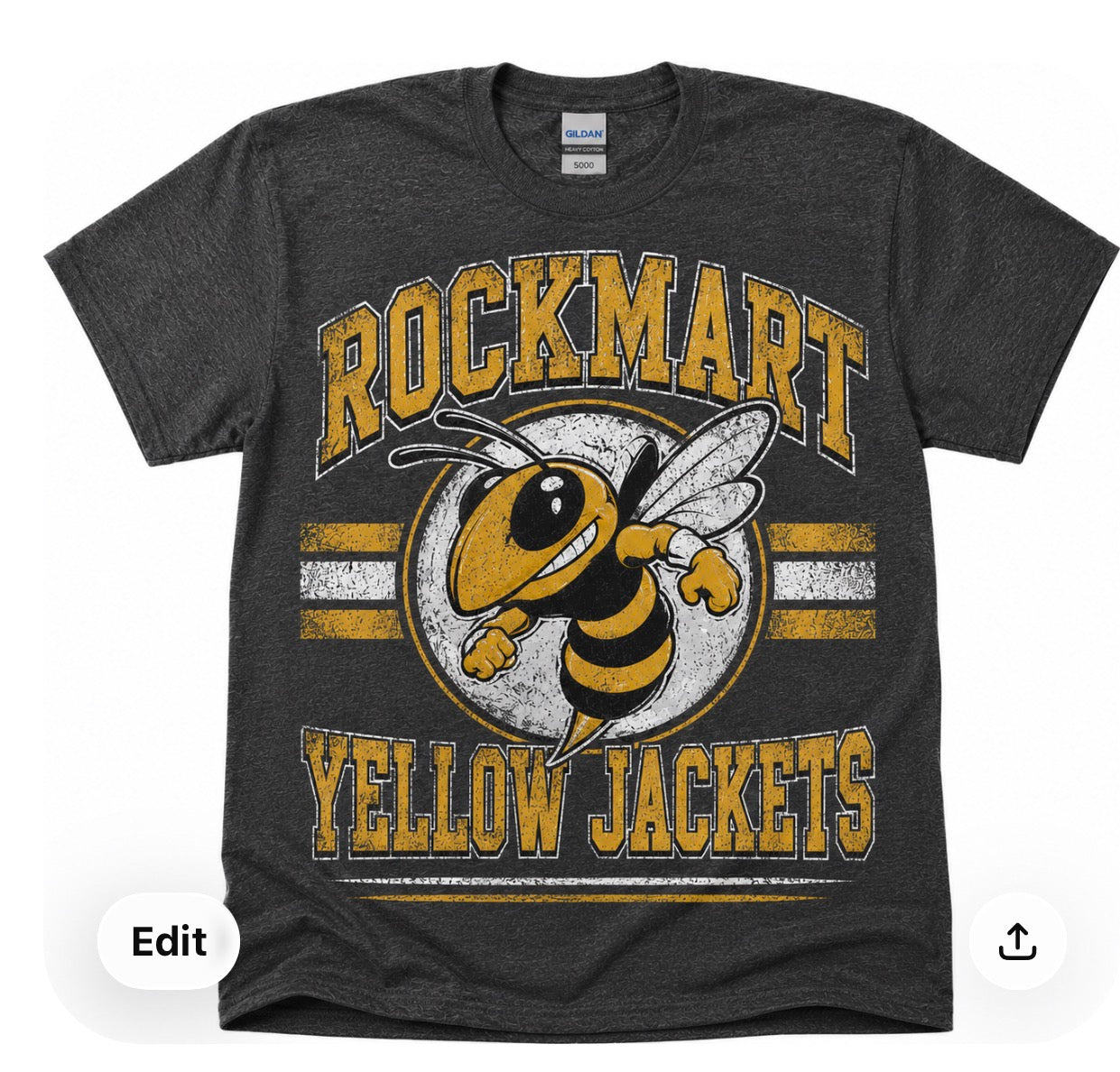 Vintage mascot Tshirt Sale- put school in notes
