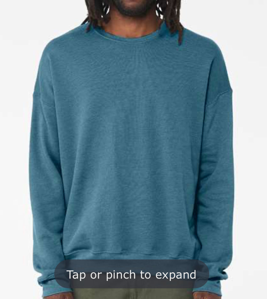 Deep Teal Heather with left chest embroidery