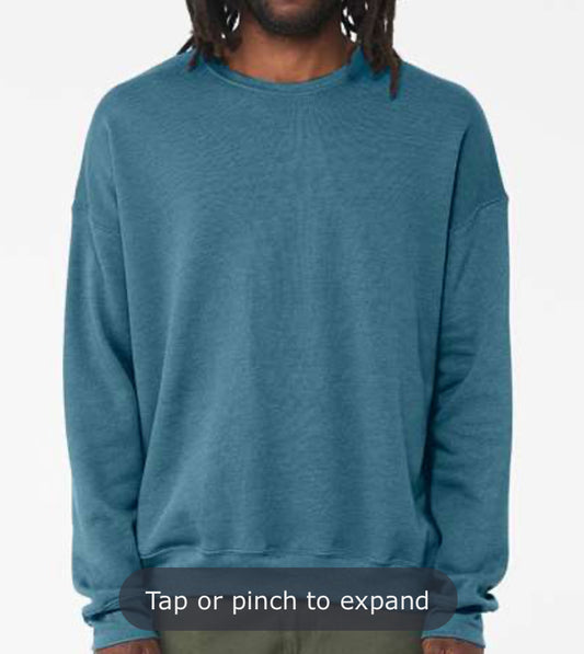 Deep Teal Heather with left chest embroidery