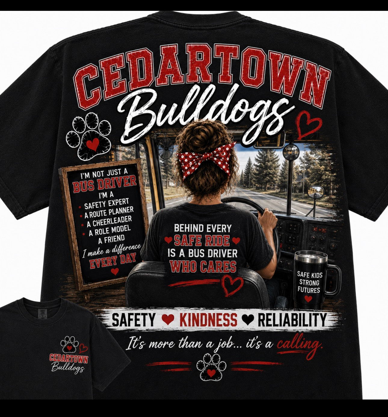 Bus Driver shirts- put school/county in notes