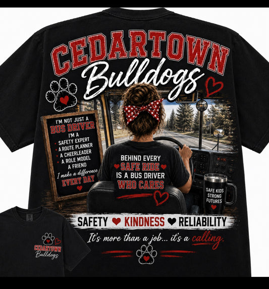 Bus Driver shirts- put school/county in notes