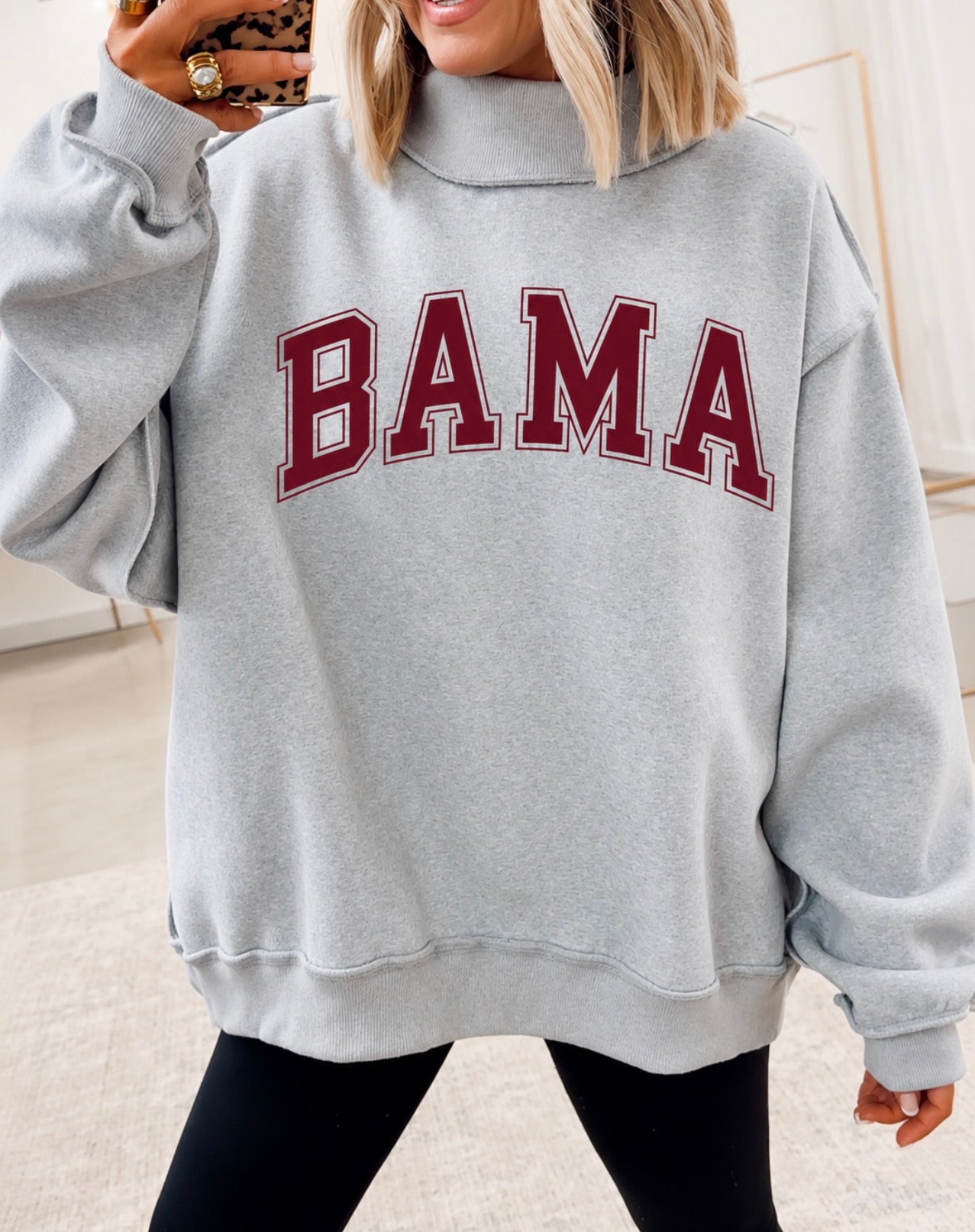 Double Print Mockneck