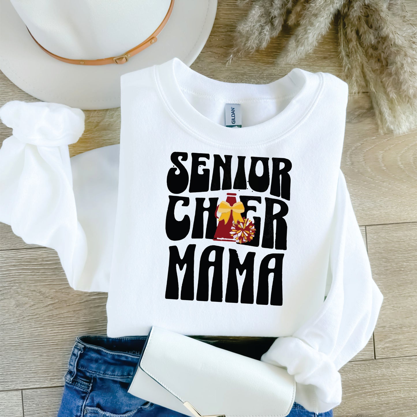 Senior Mom Cheer Sweatshirt -Any school