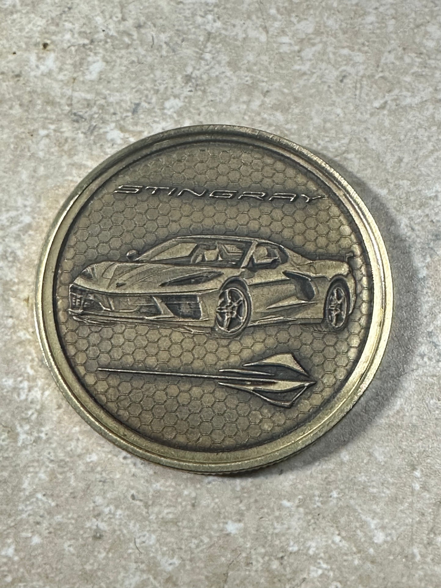 3D C8 Brass Coin