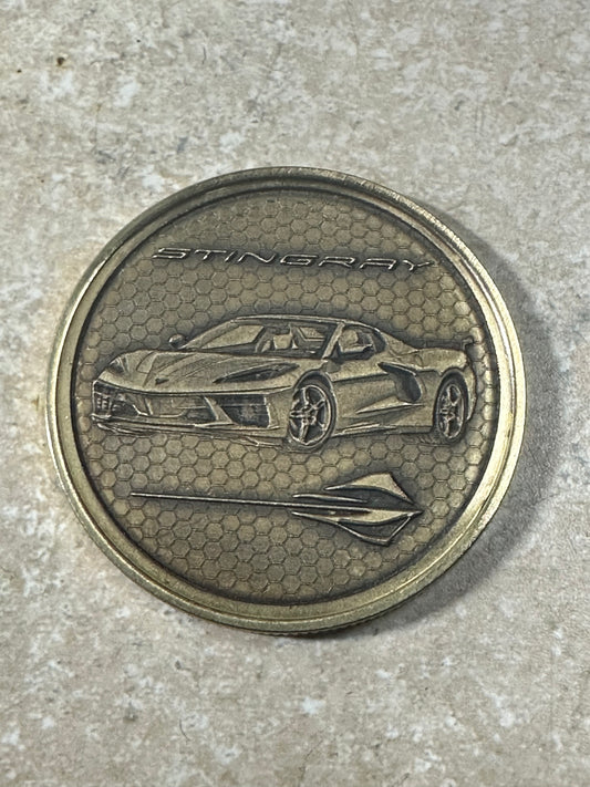 3D C8 Brass Coin