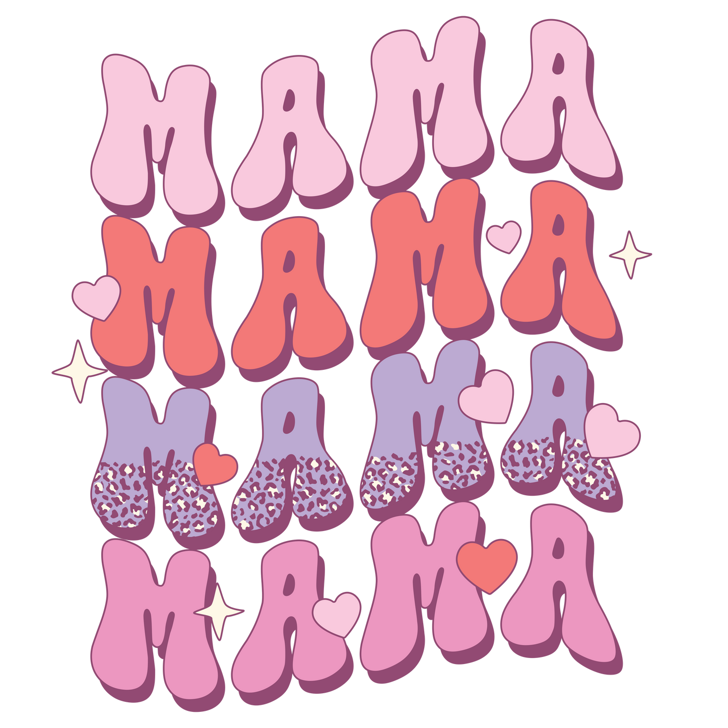Stacked Mama Valentine Design Transfer