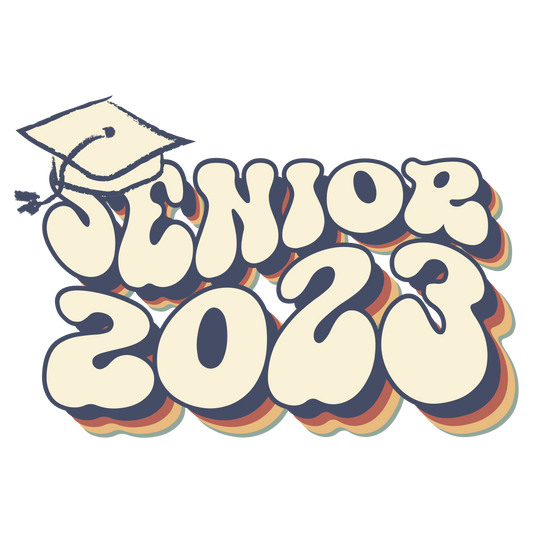 Senior 2023 Groovy Design Transfer