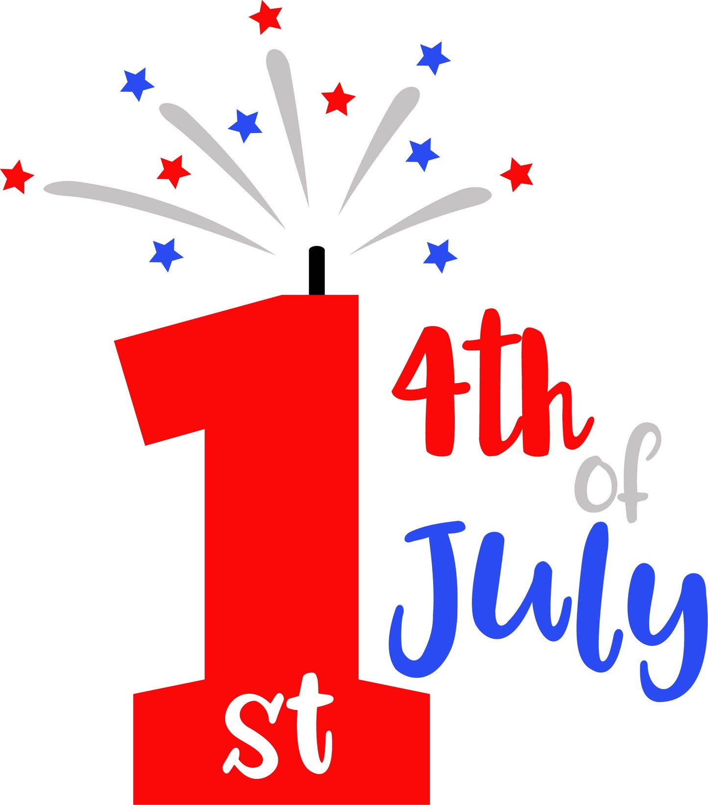 1st Fourth of July Design Transfer