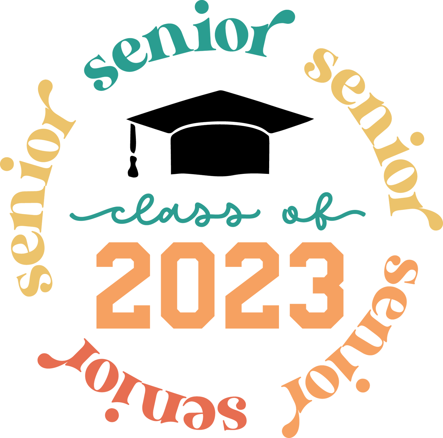 Senior 2023  circle Design Transfer